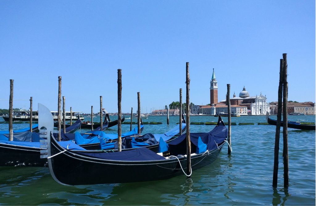 Blauwe bootjes Venetiê