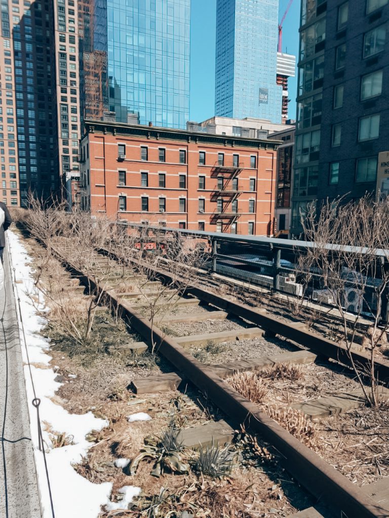 Spoorrails bij de High Line