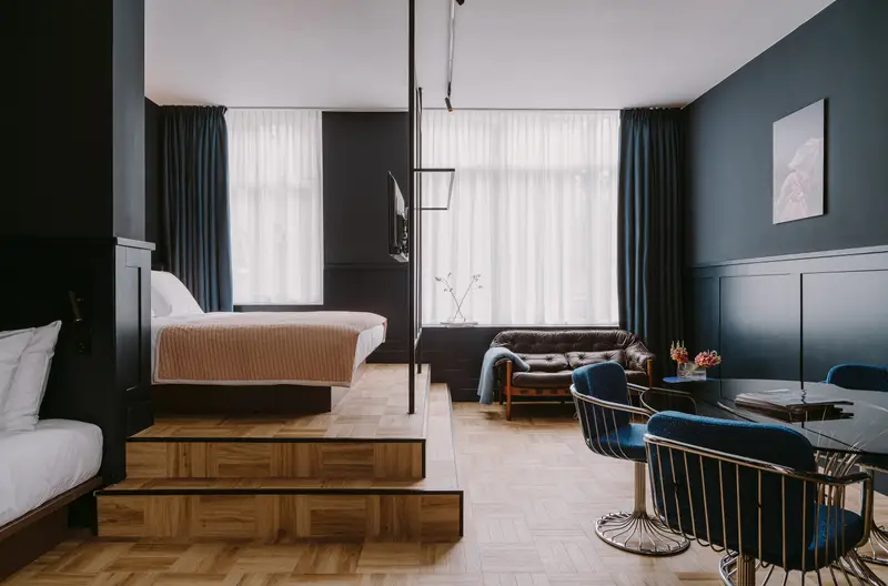 Hippe bar van Supernova hotel Rotterdam
